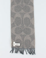 Coach Wool &amp; Cashmere Monogram Scarf