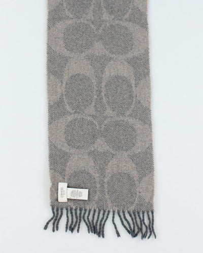 Coach Wool & Cashmere Monogram Scarf