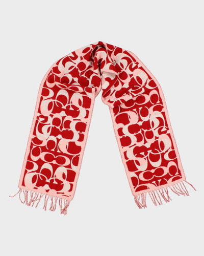 Coach Merino Wool Monogram Scarf