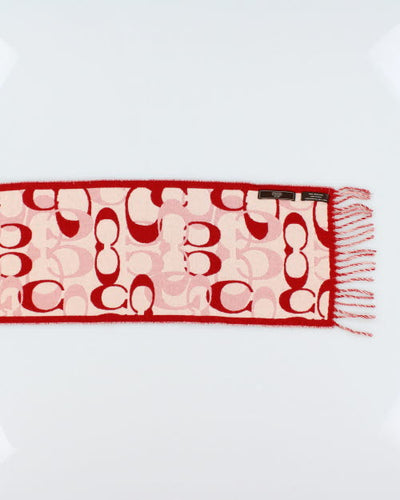 Coach Merino Wool Monogram Scarf