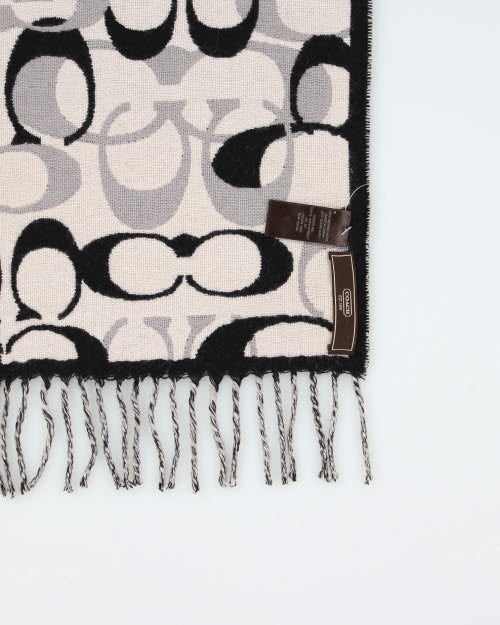 Coach Merino Wool Monogram Scarf