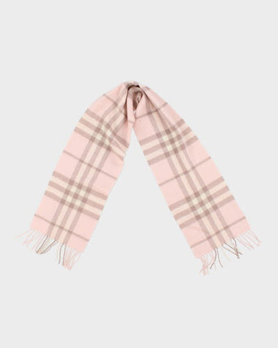 Burberry Pink Check Scarf
