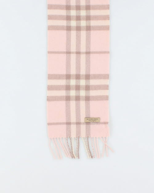 Burberry Pink Check Scarf