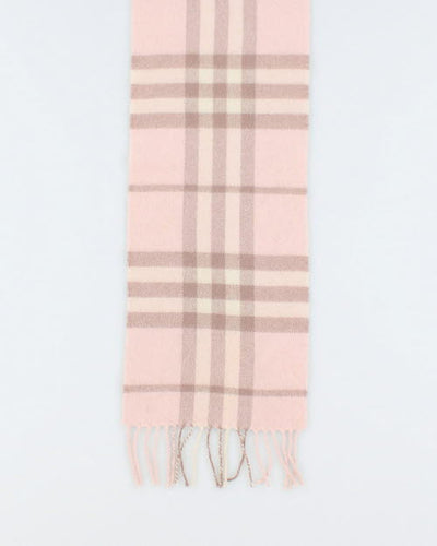 Burberry Pink Check Scarf