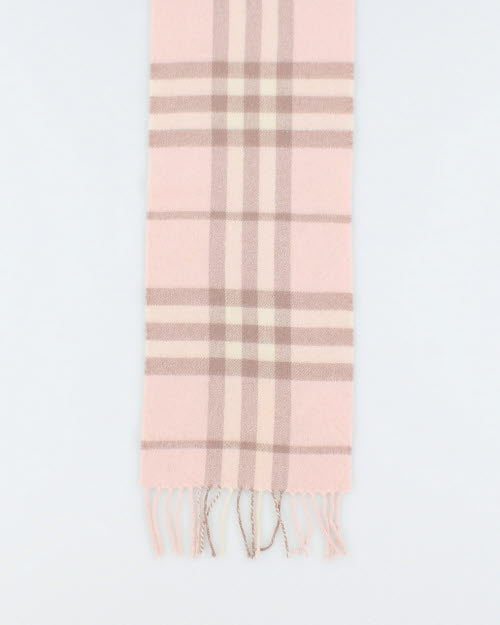 Burberry Pink Check Scarf