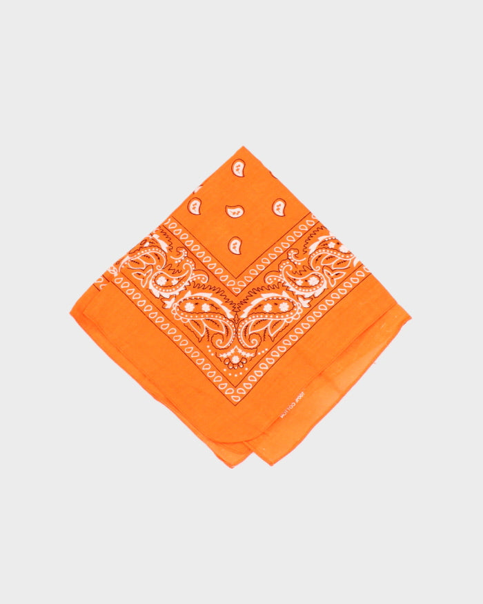 Orange Paisley Pattern Bandana