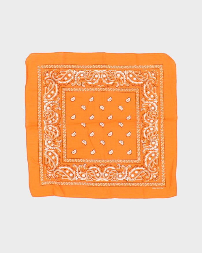 Orange Paisley Pattern Bandana