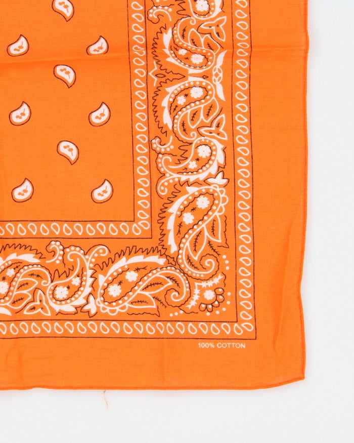 Orange Paisley Pattern Bandana