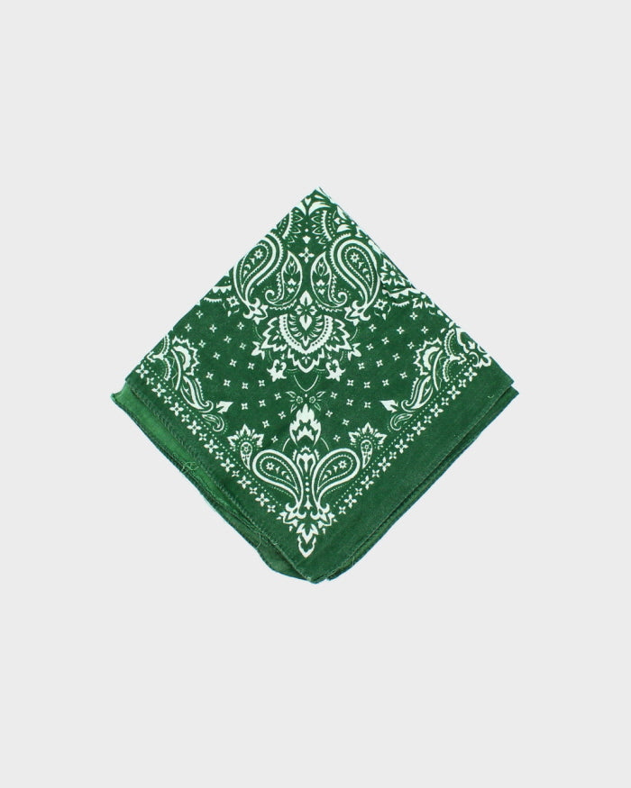 Dark Green Paisley Pattern Bandana