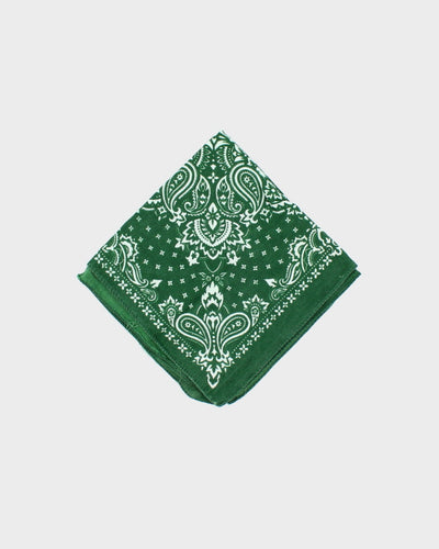 Dark Green Paisley Pattern Bandana