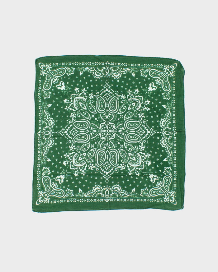 Dark Green Paisley Pattern Bandana