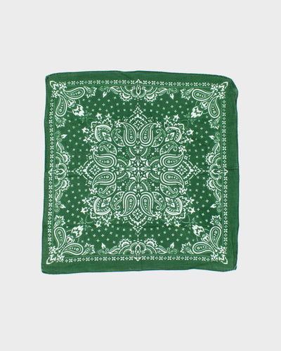 Dark Green Paisley Pattern Bandana