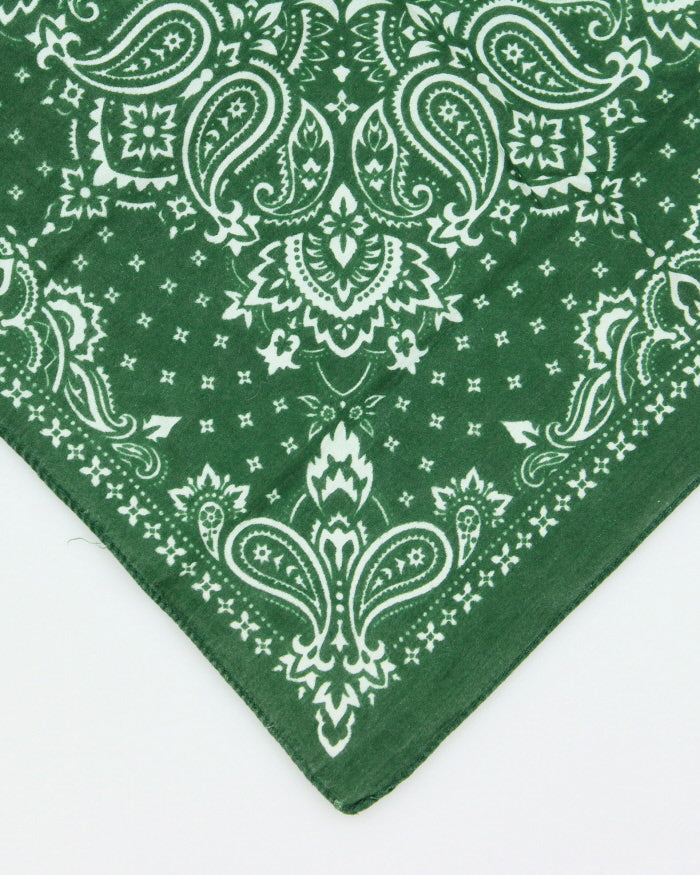 Dark Green Paisley Pattern Bandana