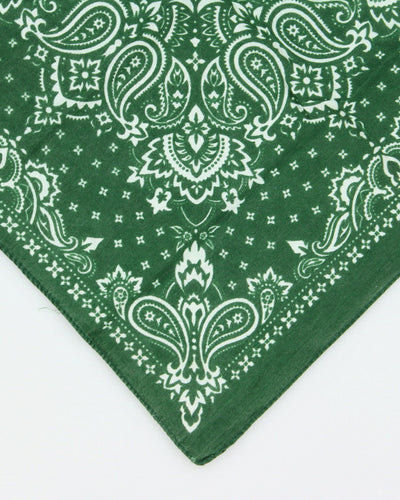 Dark Green Paisley Pattern Bandana