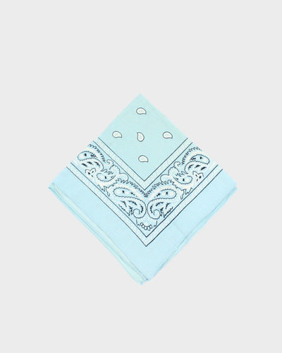 Light Blue Paisley Pattern Bandana