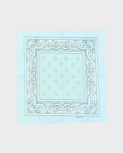 Light Blue Paisley Pattern Bandana