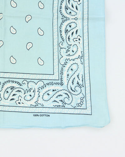 Light Blue Paisley Pattern Bandana