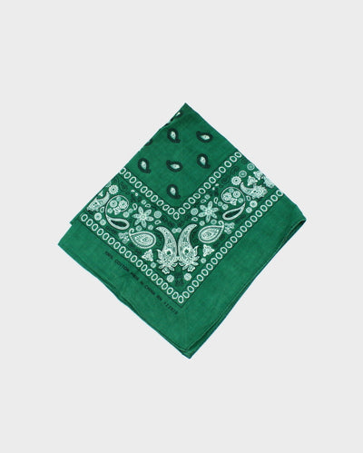 Dark Green Paisley Pattern Bandana