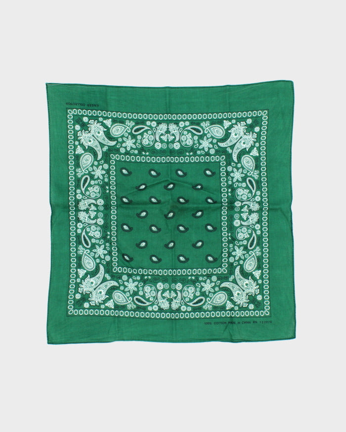 Dark Green Paisley Pattern Bandana