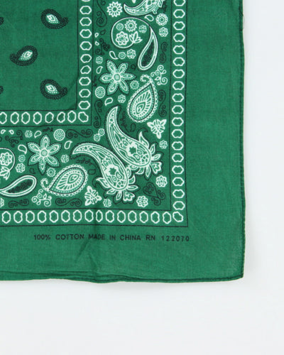 Dark Green Paisley Pattern Bandana