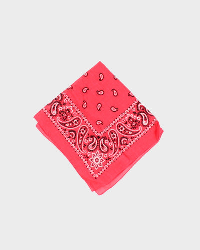 Red Paisley Pattern Bandana