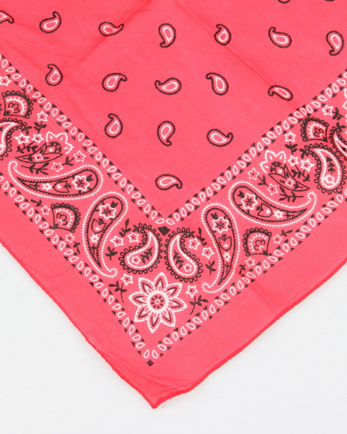 Red Paisley Pattern Bandana