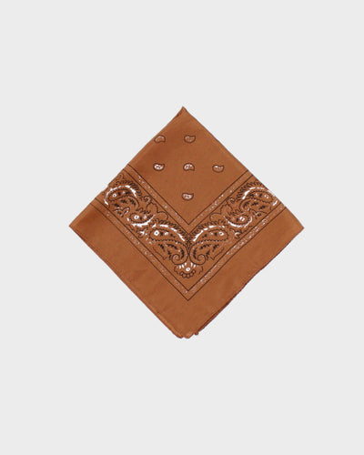 Brown Paisley Pattern Bandana