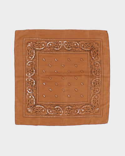 Brown Paisley Pattern Bandana