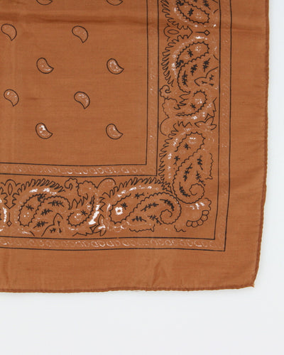 Brown Paisley Pattern Bandana