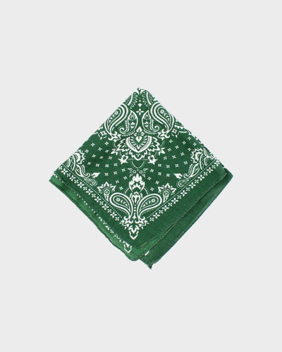 Dark Green Paisley Pattern Bandana