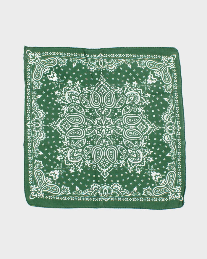 Dark Green Paisley Pattern Bandana