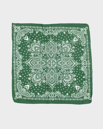 Dark Green Paisley Pattern Bandana