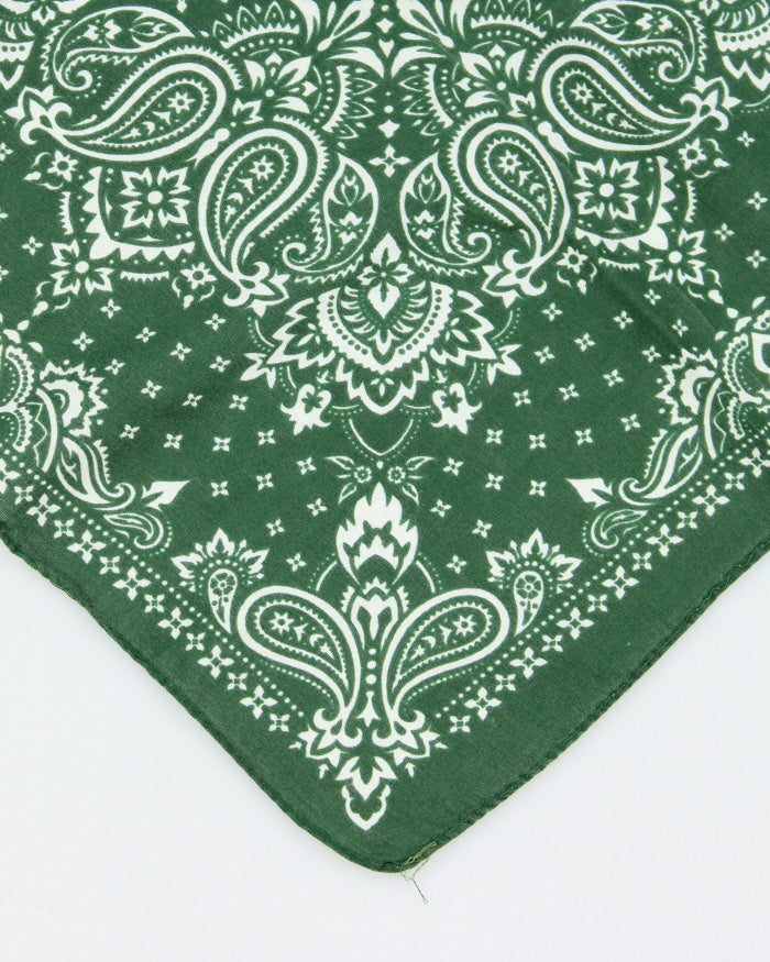 Dark Green Paisley Pattern Bandana