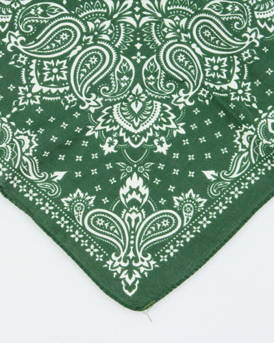 Dark Green Paisley Pattern Bandana