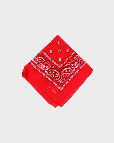 Red Paisley Pattern Bandana