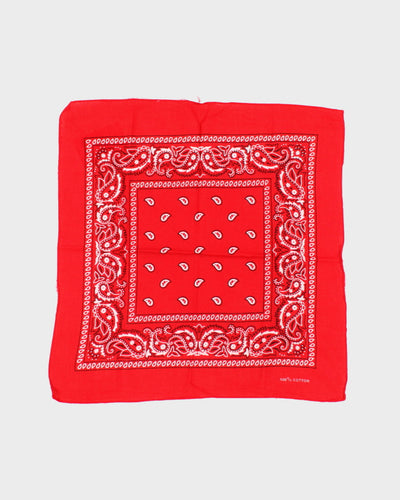 Red Paisley Pattern Bandana