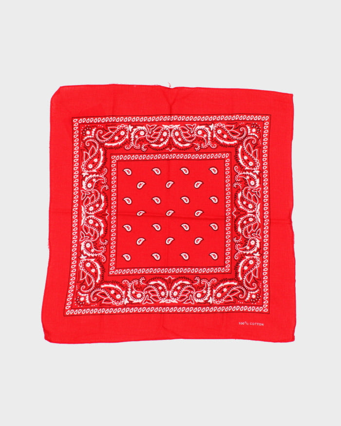 Red Paisley Pattern Bandana
