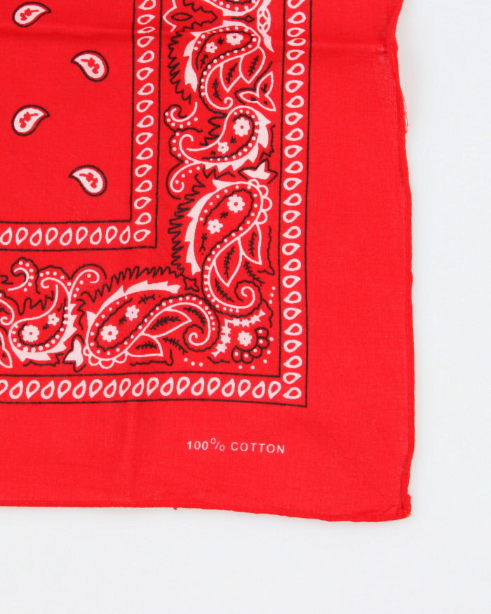 Red Paisley Pattern Bandana