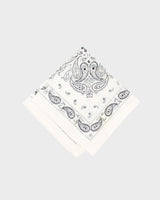 White Paisley Pattern Bandana