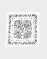 White Paisley Pattern Bandana