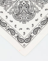 White Paisley Pattern Bandana