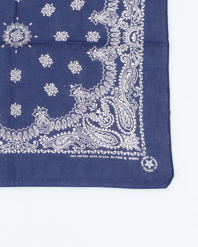 Navy Paisley Pattern Bandana