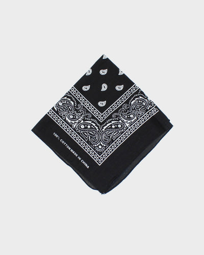 Black Paisley Pattern Bandana