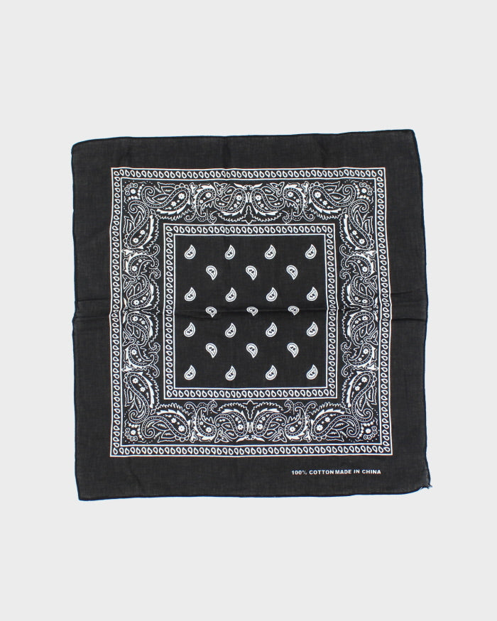 Black Paisley Pattern Bandana