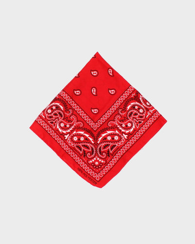 Red Paisley Pattern Bandana
