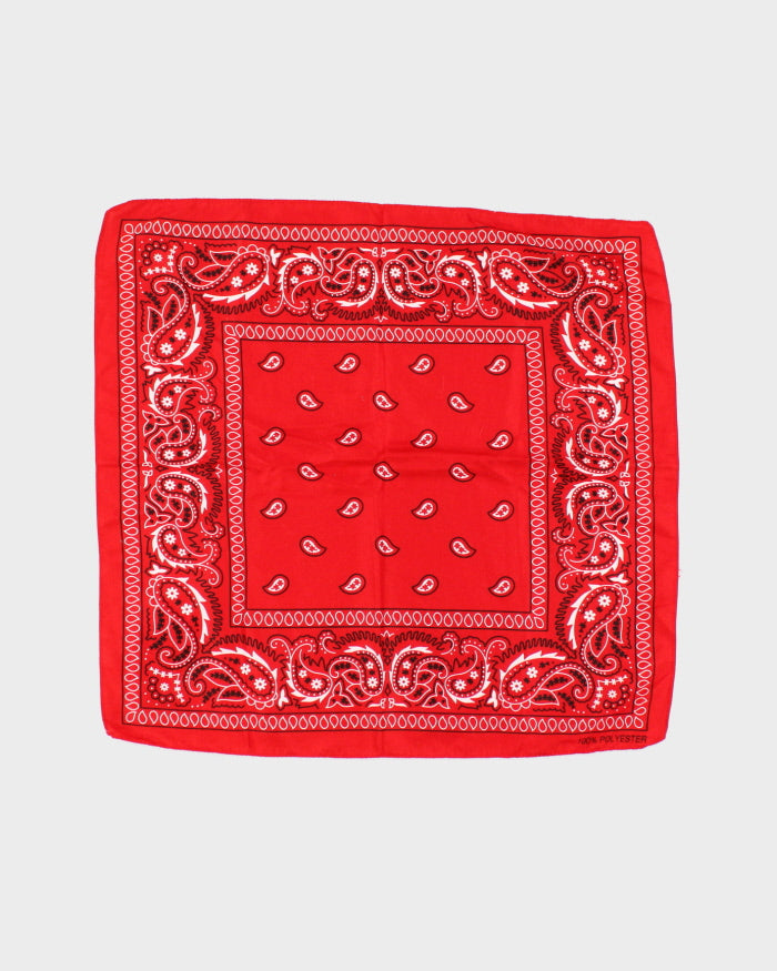 Red Paisley Pattern Bandana