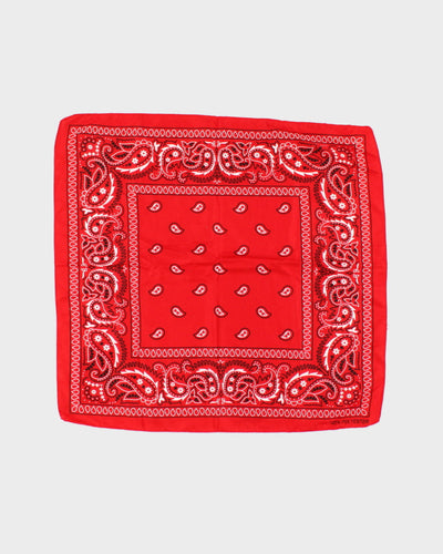 Red Paisley Pattern Bandana