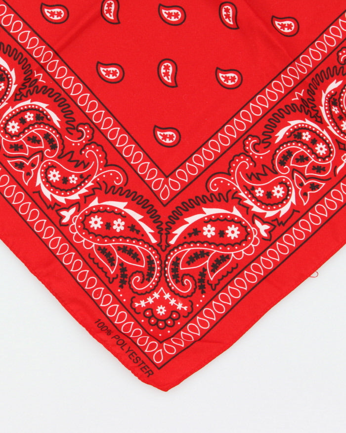 Red Paisley Pattern Bandana