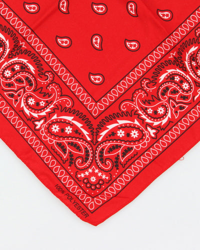 Red Paisley Pattern Bandana