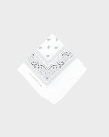 White Paisley Pattern Bandana